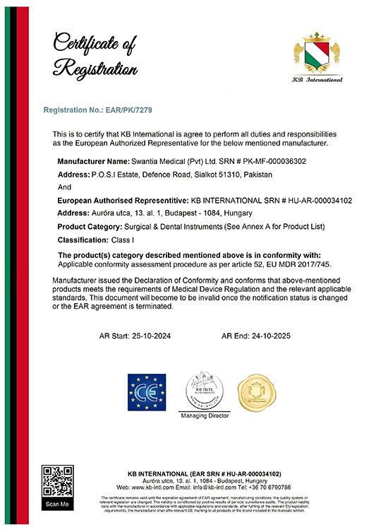 European CE MDR Certificate European CE MDR Certificate